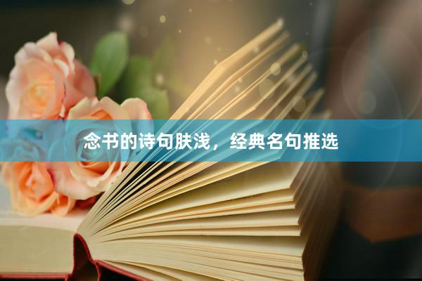 念书的诗句肤浅,经典名句推选